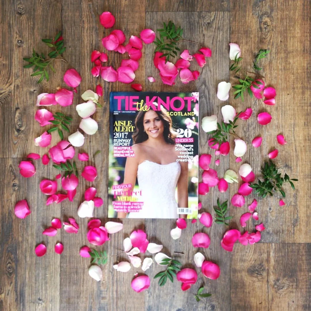 Cora name as one of Scotland "20 under 35 coolest wedding creatives" Tie The Knot Scotland 