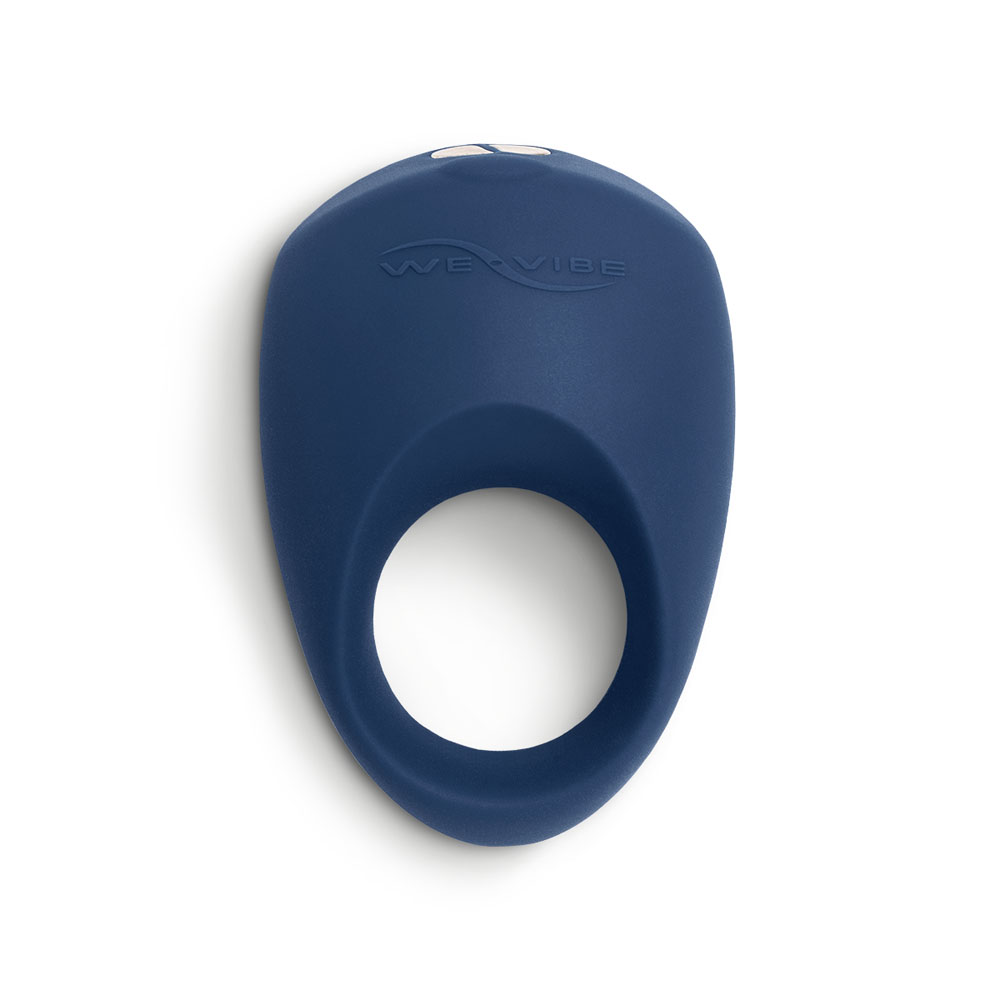 The We-Vibe Pivot, one of the vibrating cock rings available at VaVaVooom. Shown from the front.