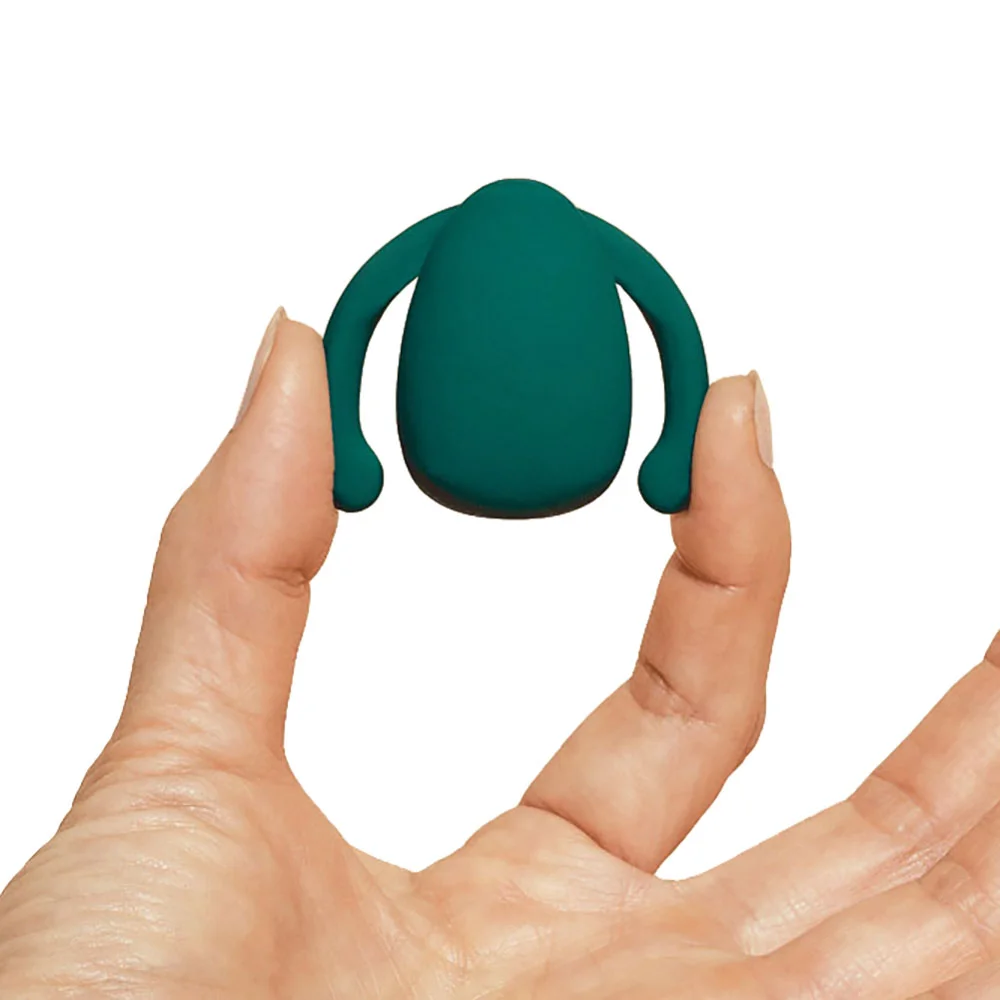 Dame Eva II cilt vibrator sex toys for women green in hand on white.jpg