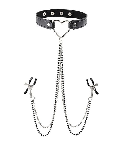 Sex & Mischief Amor Collar w/Nip Clamps