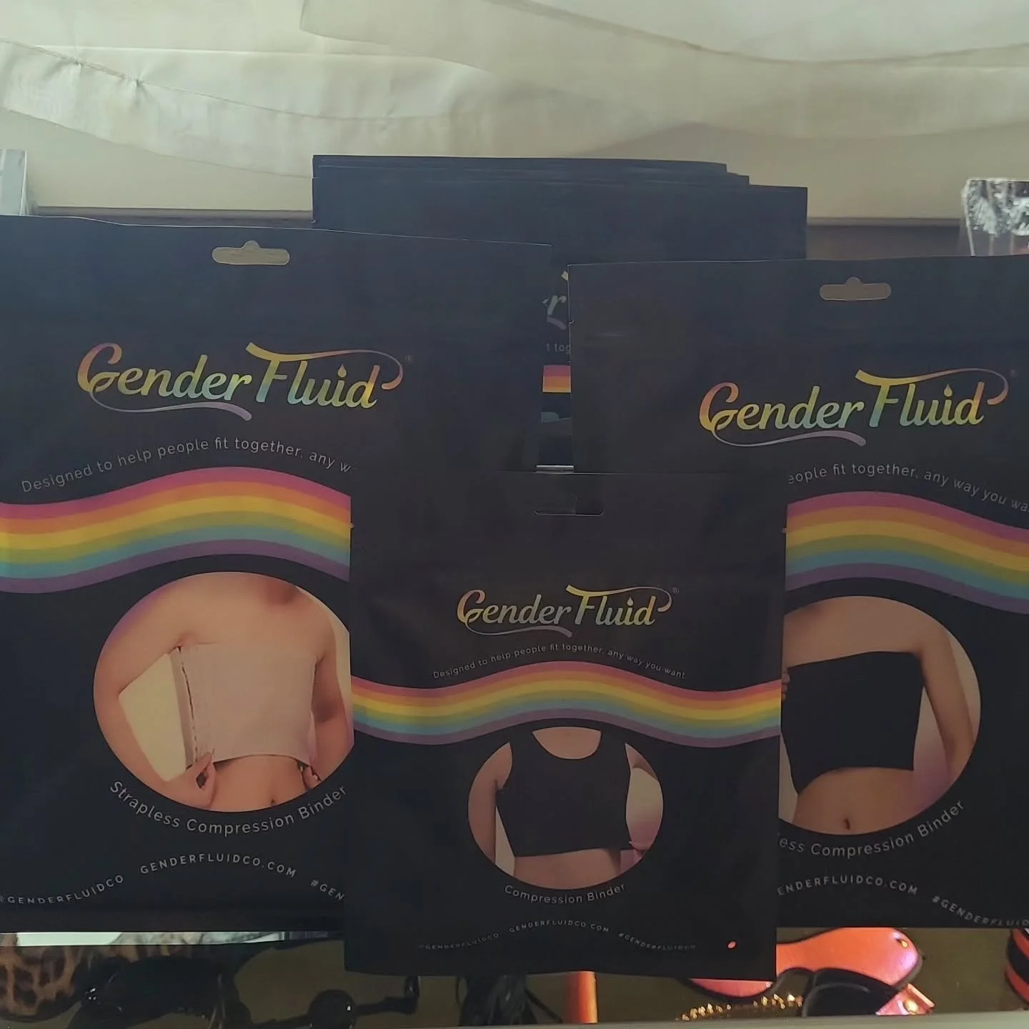 Did you know we sell compression binders? 🤔⁉️
Well, we do! 
We have different styles and sizes for our friends that desire something new for themselves 💘🏳️&zwj;⚧️🏳️&zwj;🌈

We'll be here 11am-8pm for anything you need 😊

#exploreasheville #lgbtq