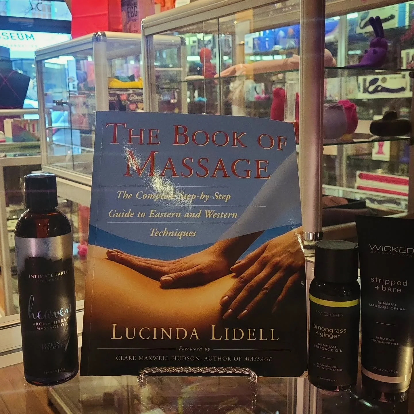 After an exciting Valentine's Day, it's time to take a step back and relax a little 😌 
We have a variety of silky smooth massage oils and creams to rub yourself or your lover down 💆&zwj;♀️
We also have "The Book of Massage" by Lucinda Lid