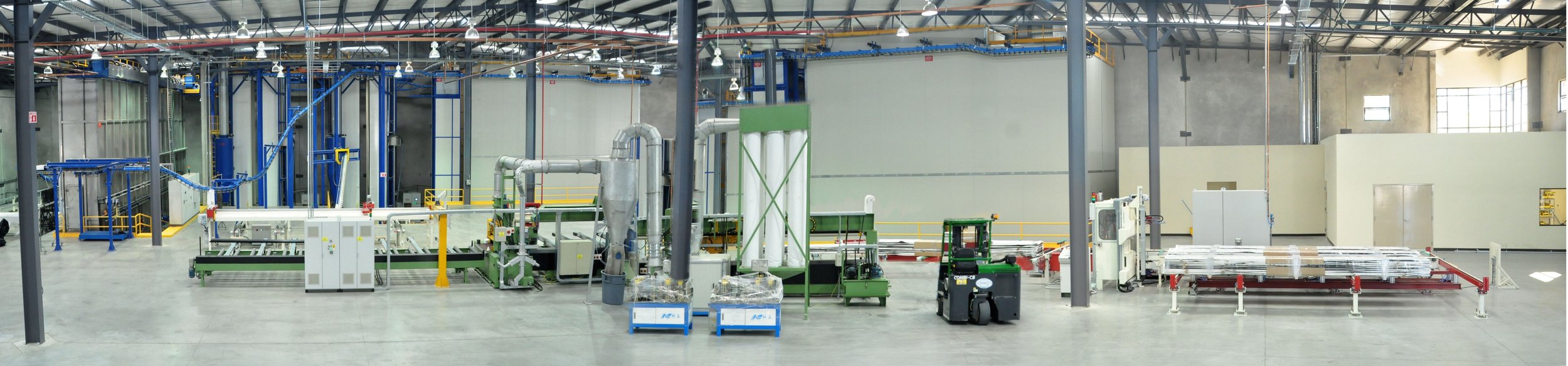 Warehouse with powder coat machinery 