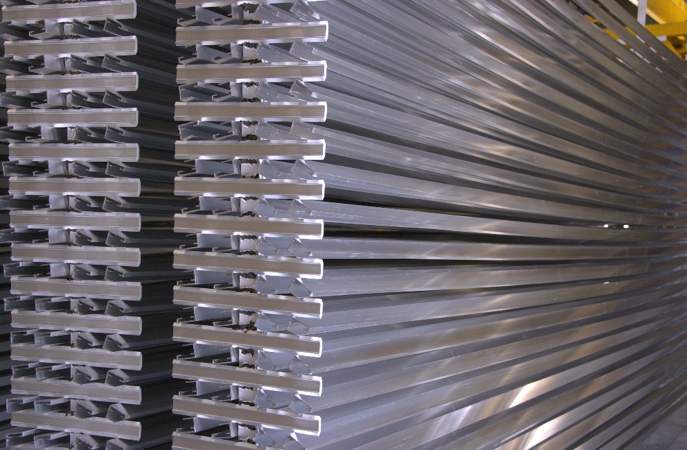 Aluminum extrusions that are anodized