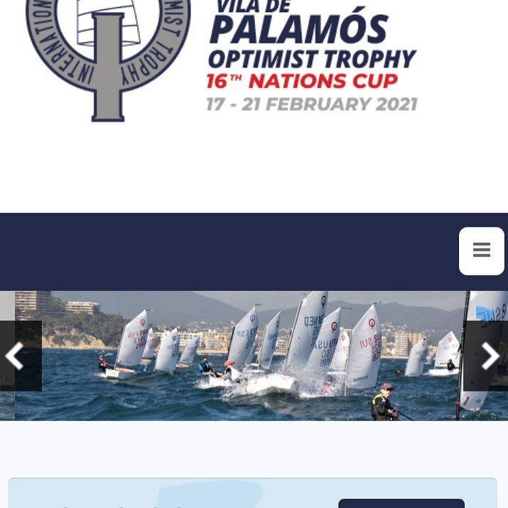 Online registration is now open for the Optimist Trophy in Palamos. Minimum is 250 sailors - let's gather these sailors and hope Covid-19 situation will allow us to sail 🙏
https://www.palamosoptimisttrophy.org/en/default/races/race