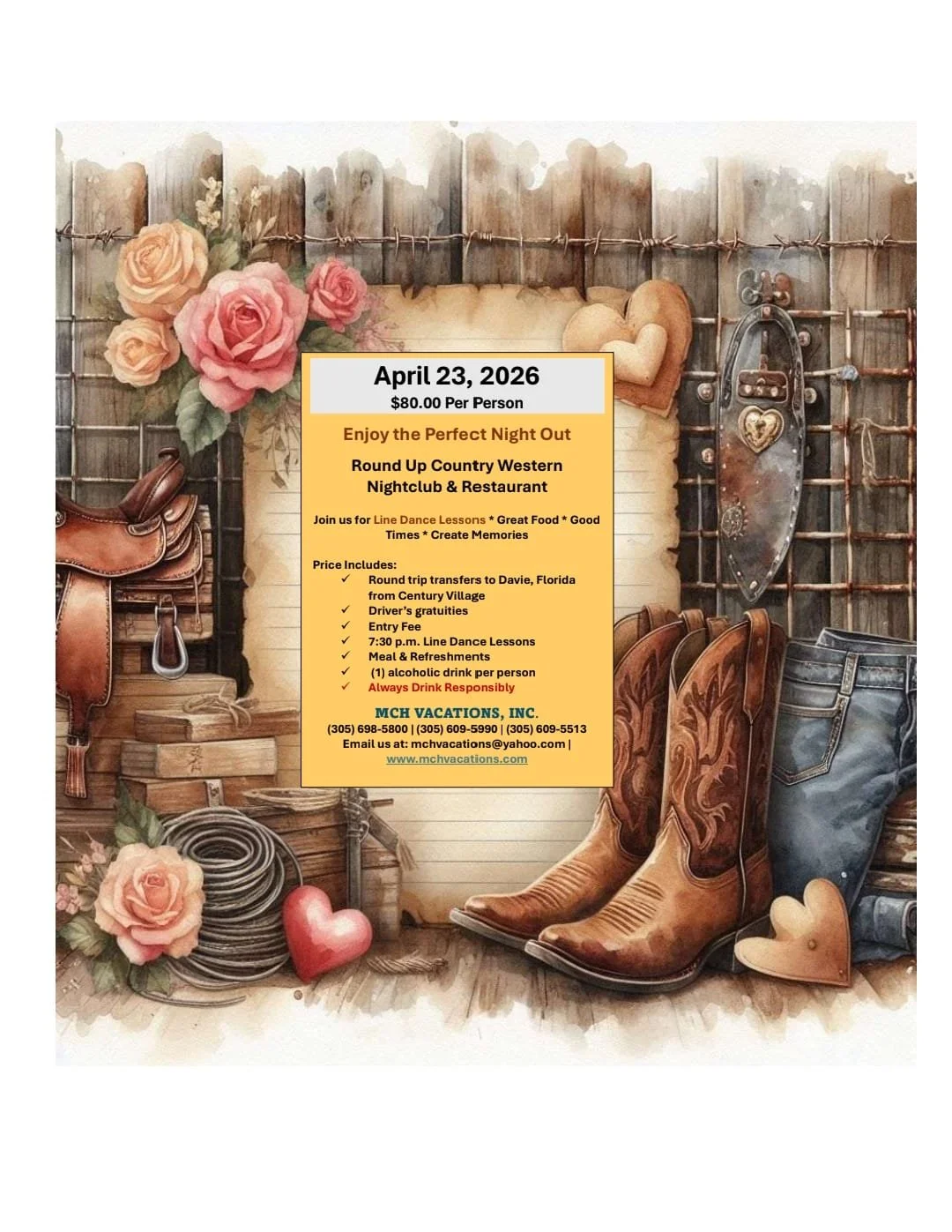 Round Up Country Western Night Out