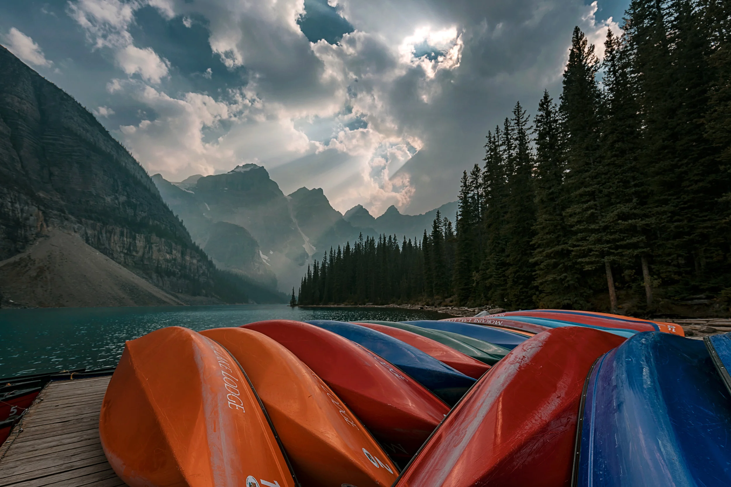 Docks at Moraine Lake