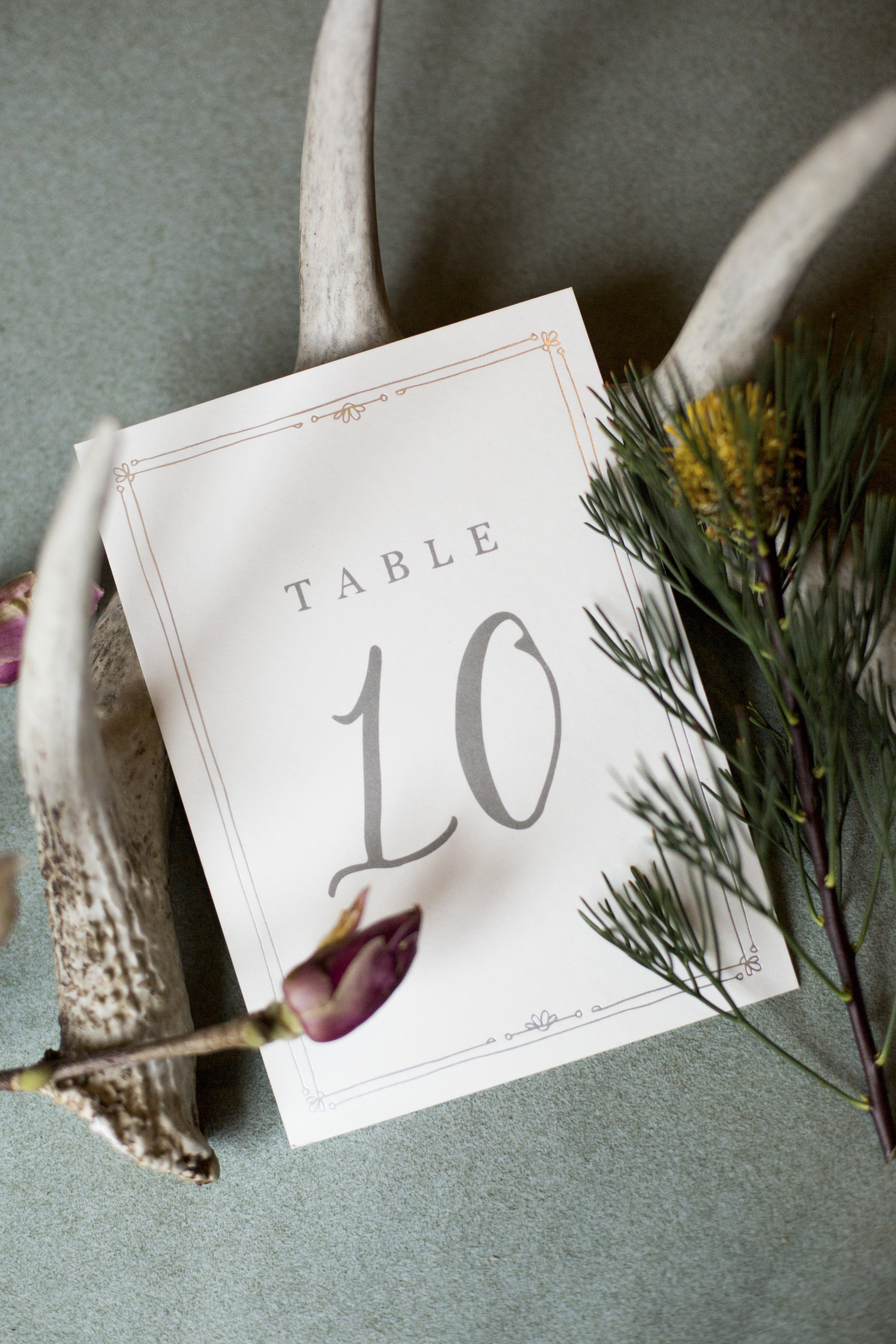 Copy of Vermont Table Number Invitation Card