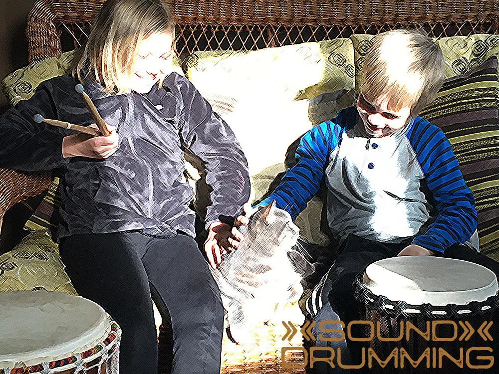 My kitty Tache, loves kids and loves drumming!