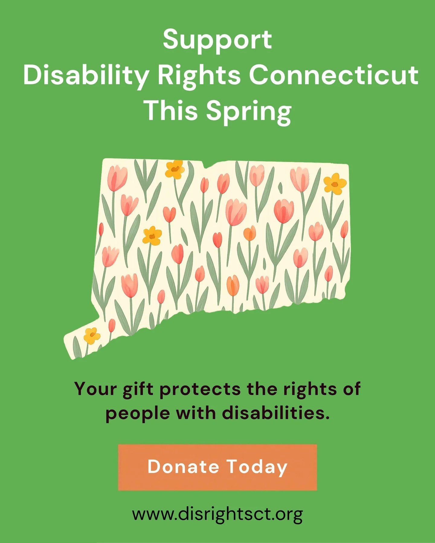 Your donation, at any level, helps us continue advocating for change and protecting disability rights across Connecticut.
 
Support this critical work: https://bit.ly/spring-appeal-2026