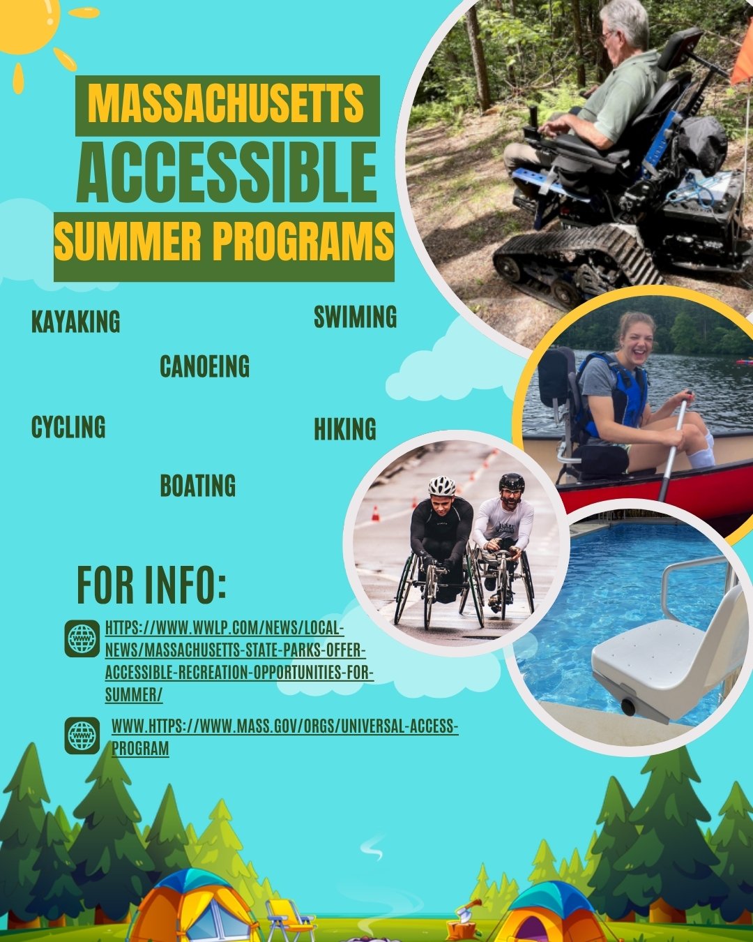 Explore outdoor activities and inclusive programs in Massachusetts this summer! #AccessibleSummer
https://www.wwlp.com/news/local-news/massachusetts-state-parks-offer-accessible-recreation-opportunities-for-summer/
https://www.mass.gov/orgs/universal