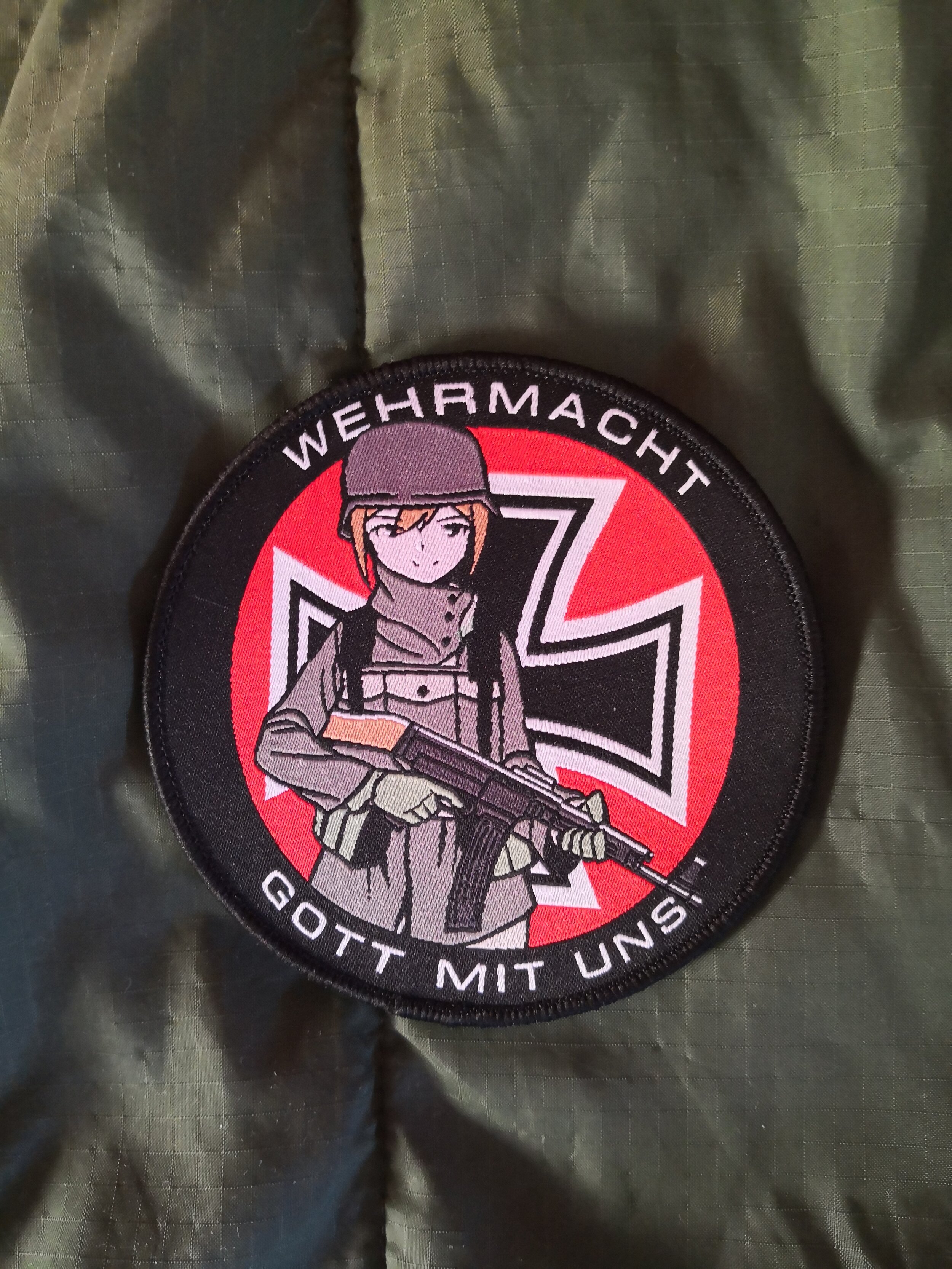 Waifu Material Anime Girl Morale Patch  Military ARMY Tactical Hook  Loop  348  Inox Wind