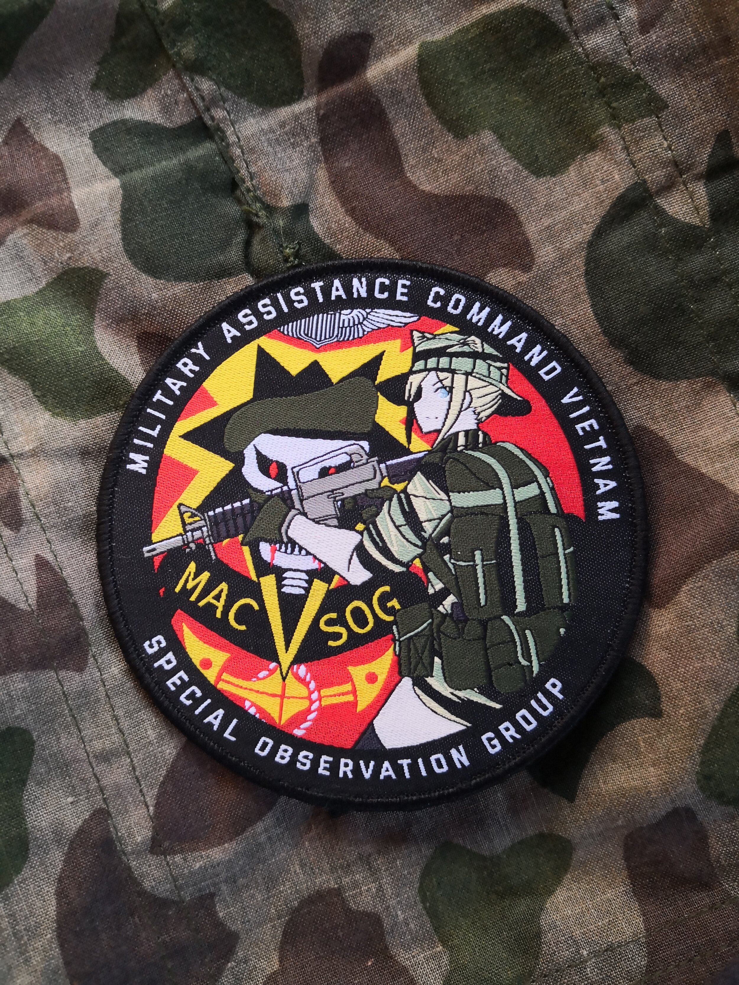 Anime Vietnam War MACV morale patch. — FEI Corp