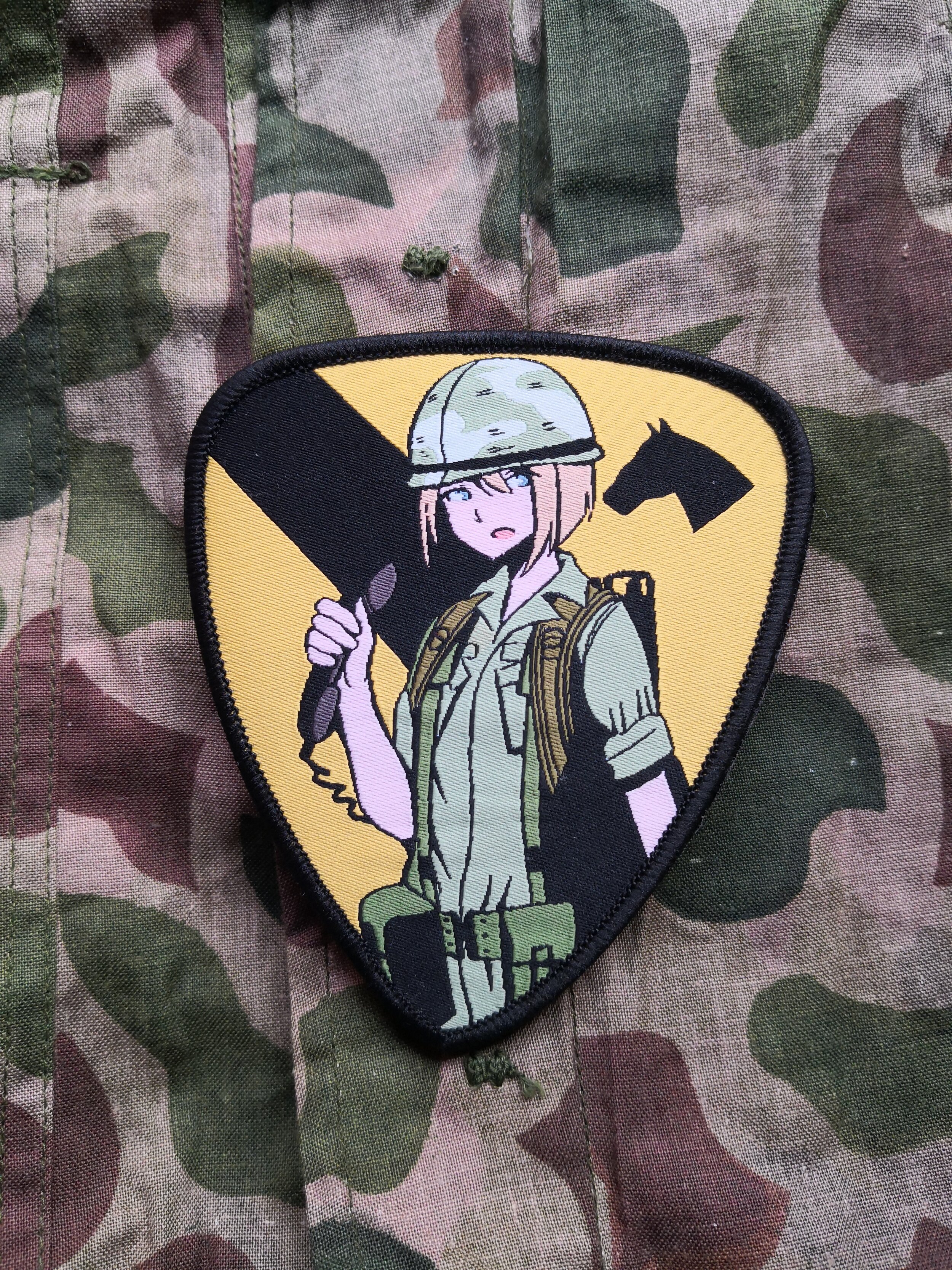 Anime Vietnam War 1st Cavalry Division morale patch. — FEI Corp