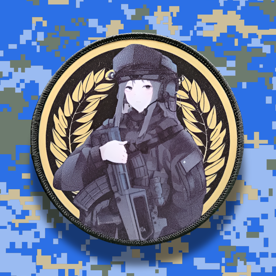 Anime Waifu Military series - PLA Marine Girl Pinup, military morale patch