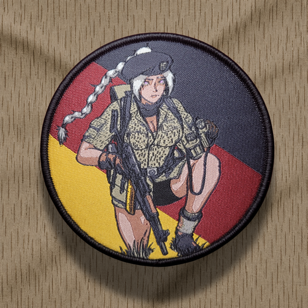 GDR East German scout recon female pinup weeb anime morale patch