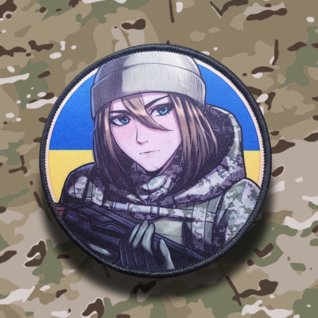 Armed Forces of Ukraine, Infantry Girl female pinup morale patch.png