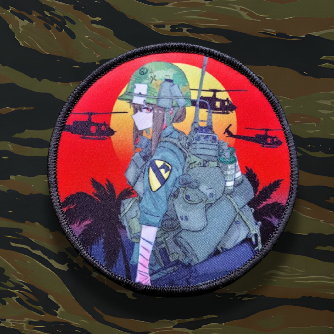 1st Cavalry Division, Vietnam-era Air Cavalry Troops female pinup morale patch