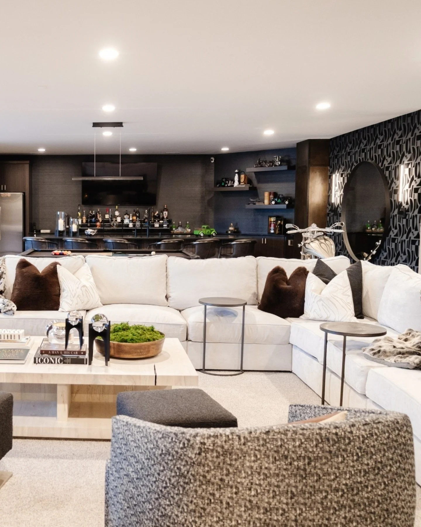 Comfort up front. Character in the back.
A space designed to flex from everyday living to effortless entertaining.

#theWAYSway
#BasementGoals
#InteriorDesign
#LayeredLiving
#ModernInteriors
#TimelessDesign
#DesignedToLive
#LuxuryInteriors
