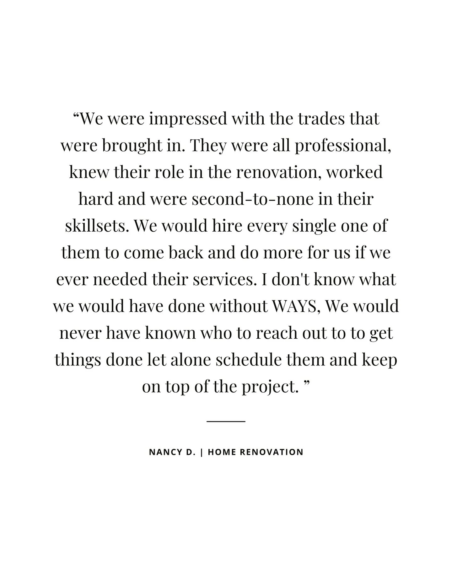 The kind of feedback that speaks for itself. ✨

From start to finish, our goal is to bring together the right team, manage every moving part, and make the entire process feel seamless for our clients. Hearing that every trade delivered with professio