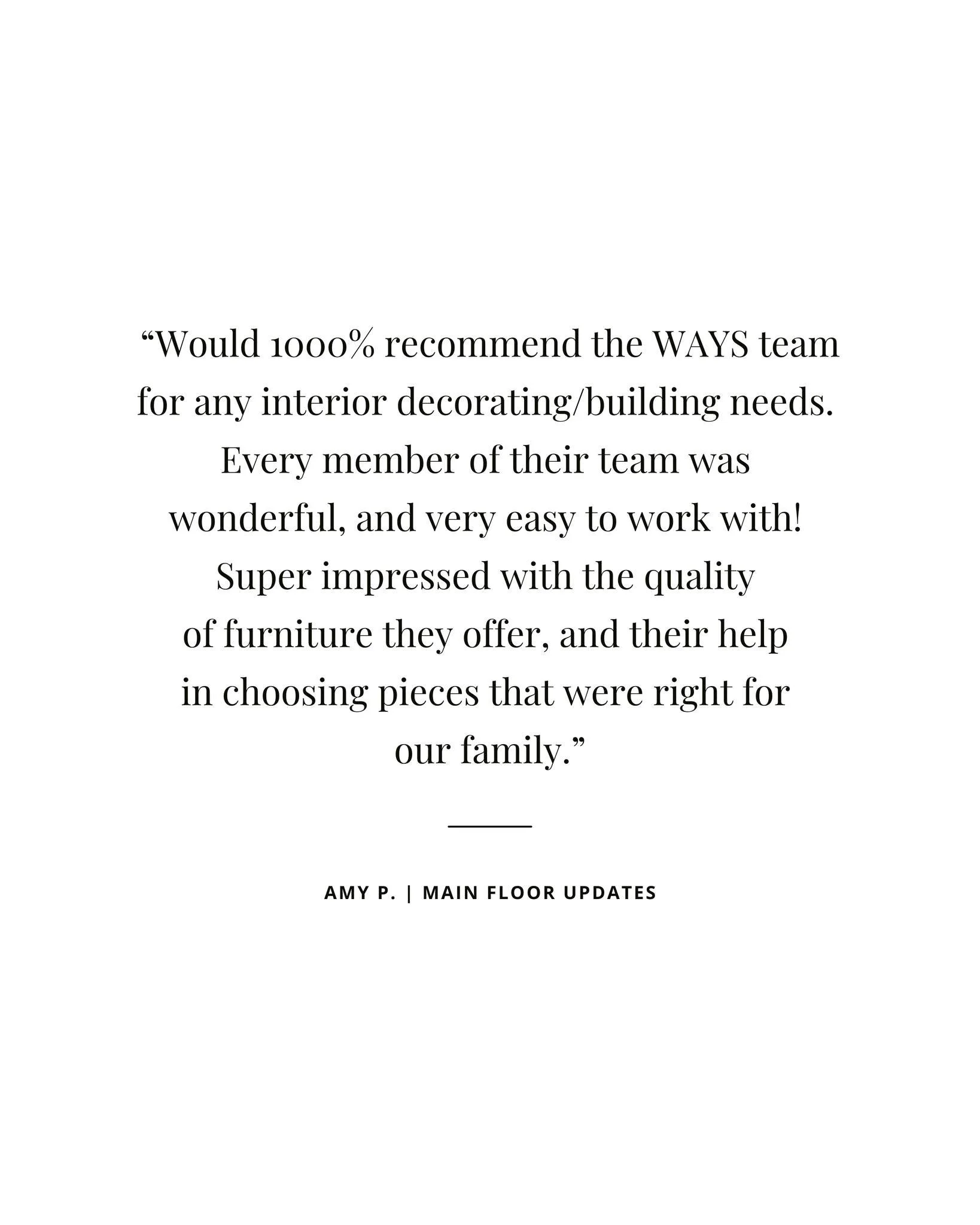 Real families. Real results. This review says it all. 🏡

When the goal is a home that actually works for your life, we get to work. From furniture selection to the full vision, our team is with you every step of the way.

If you've been thinking abo