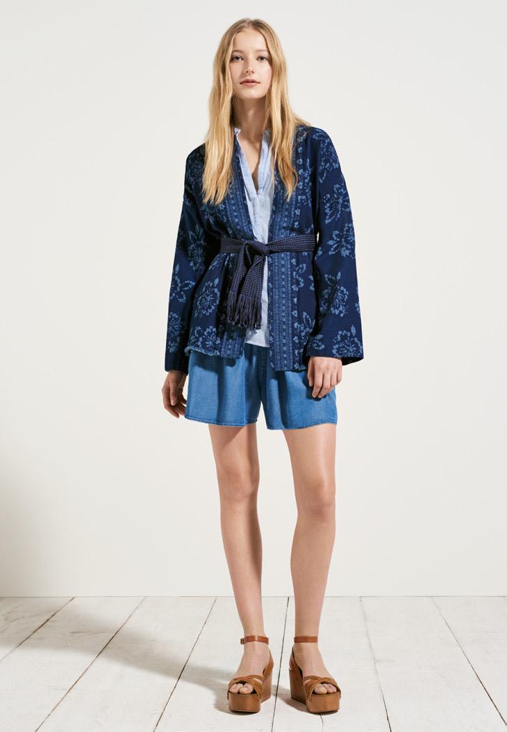 Discharge print technique to create Shibori-esque look