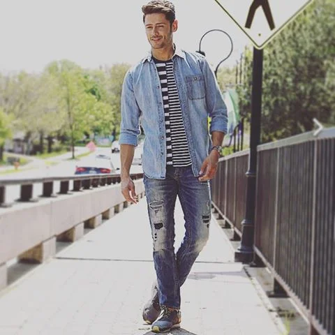  Isaias Perez wearing Destroyed Jeans 