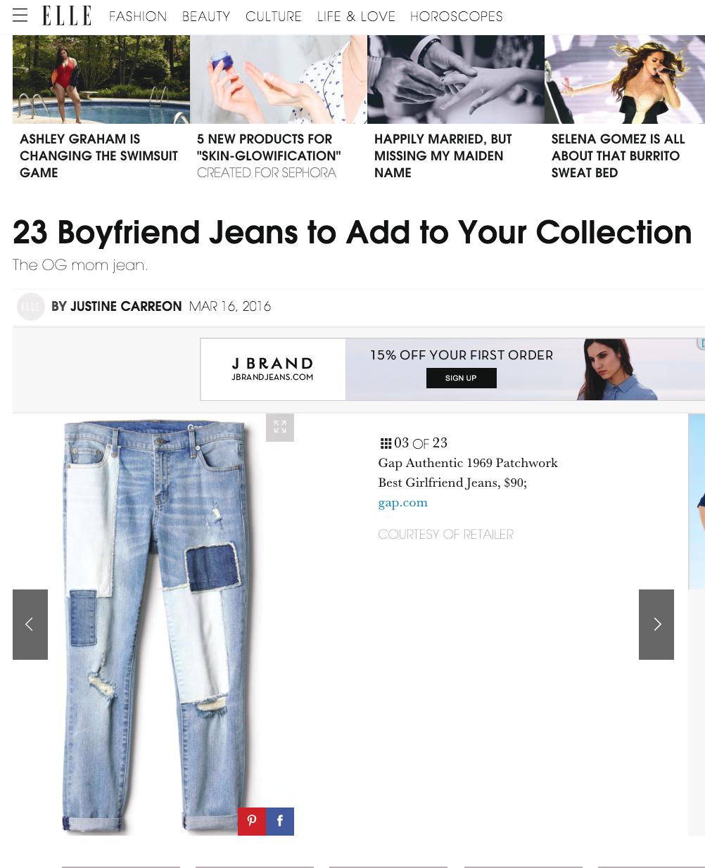  Elle Top Boyfriend Jean 
