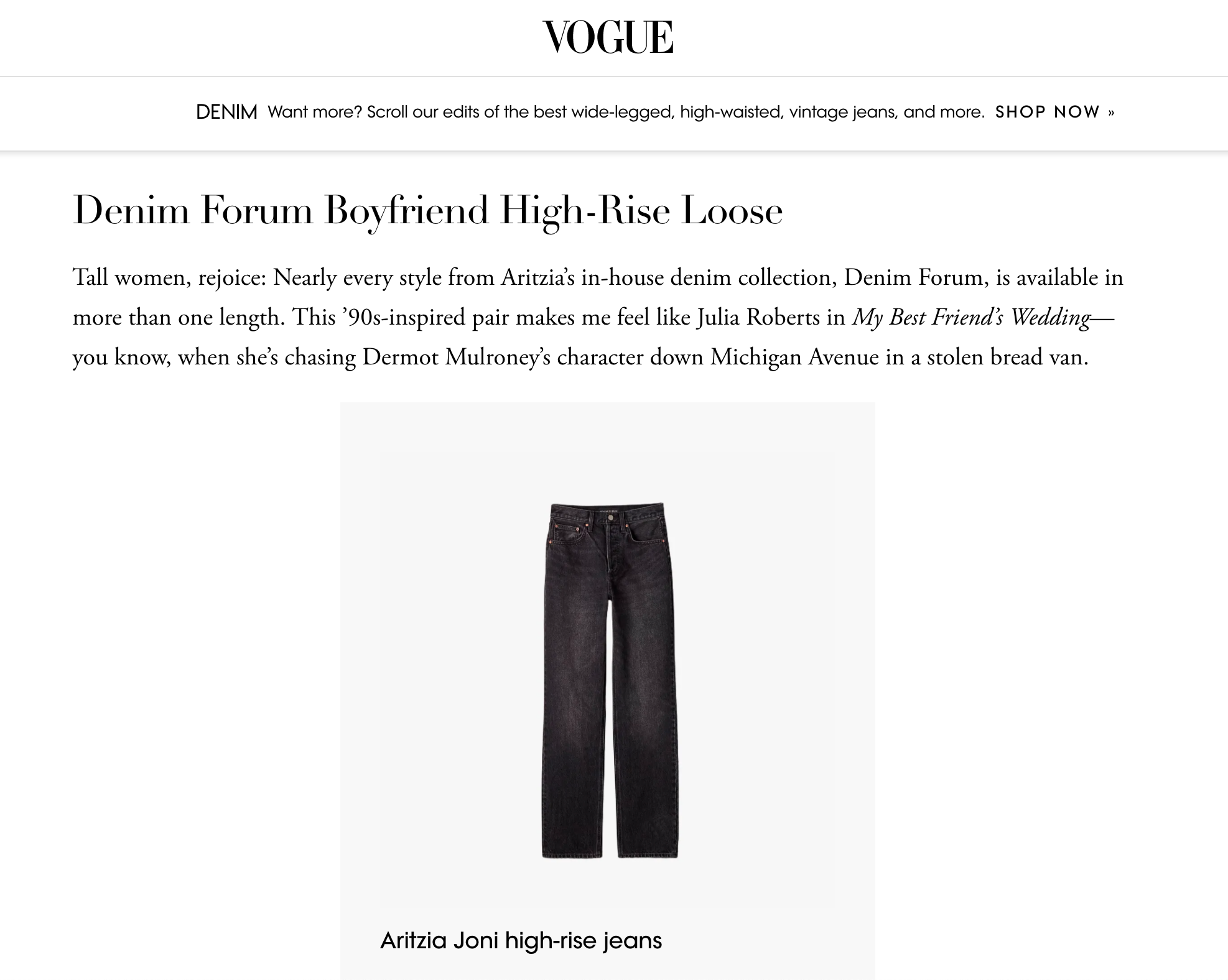 I’m 5'11—These Are the Best Jeans I’ve Found for Tall Women – Grace Stearns, Vogue, September 5, 2021