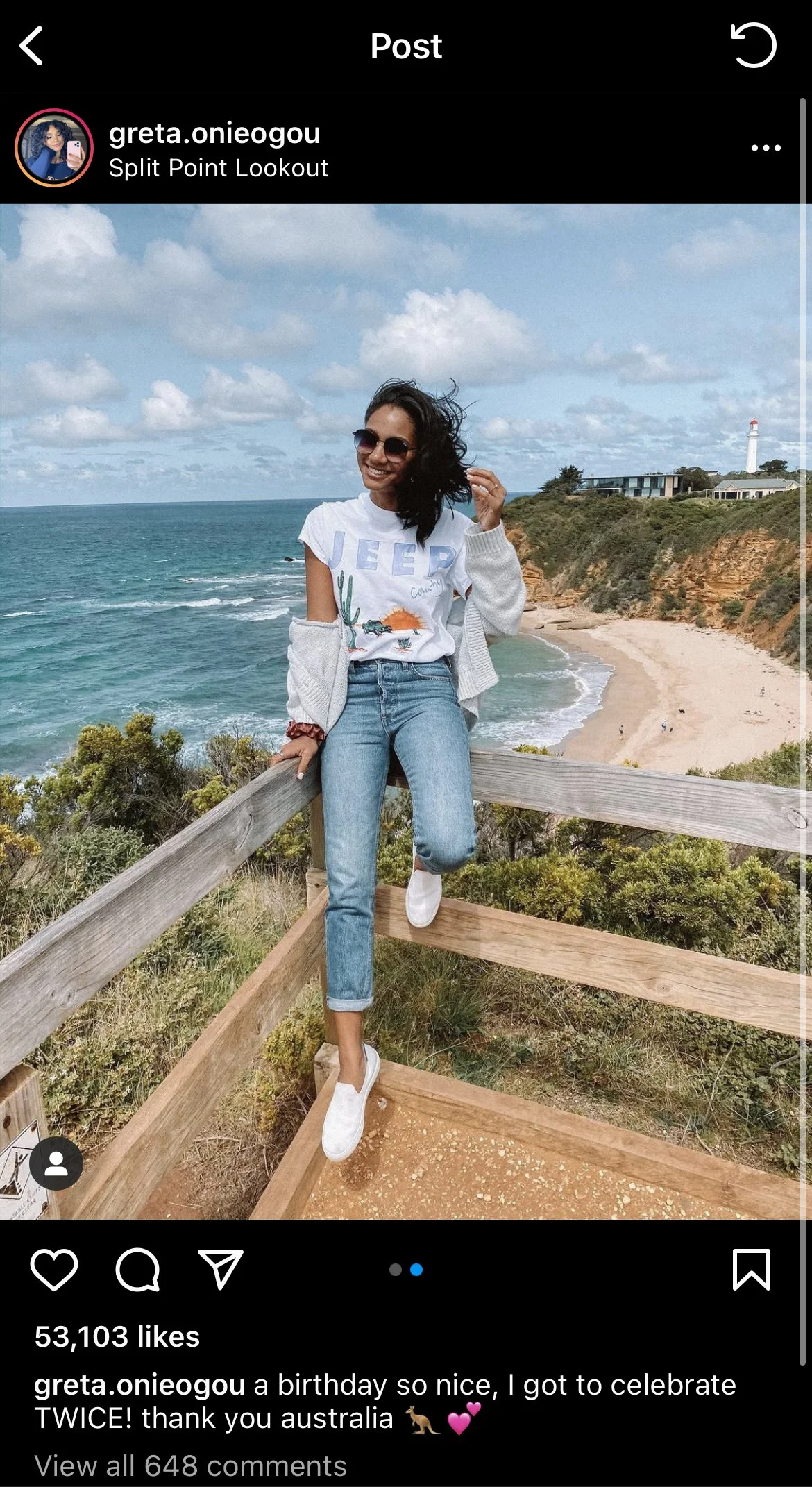 Greta Onieogou wearing the Denim Forum Yoko Slim