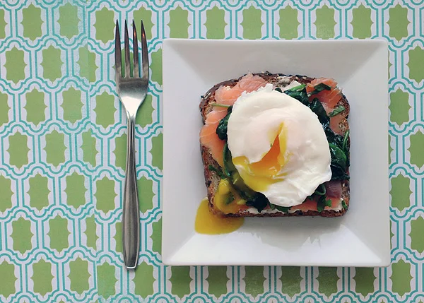 Salmon Spinach Eggs - Quick and Easy Healthy Breakfast Recipe