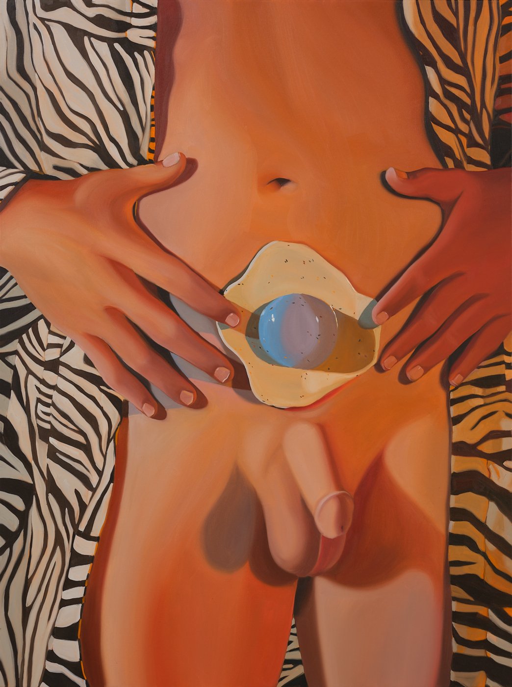  patterns, skin, and them II, oil on canvas, 40 x 30 x 2.5 inches, 2023 