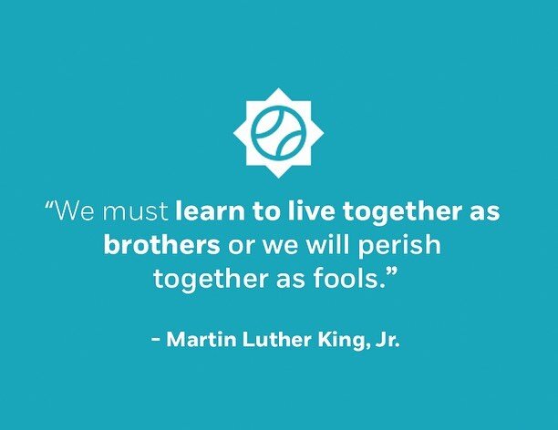 We LIVE and LEARN together each day @superdupertennis. Thank you #martinlutherkingjr for paving the way! 🎾🙏 #happymlkday
