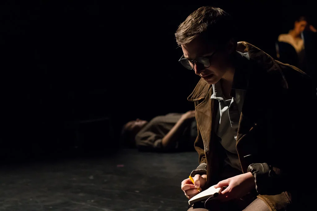 18-20 December 2016. Shapiro Theatre, Columbia Stages. Written by Rory McGregor and Emily Murphy PRODUCTION TEAM: Director: Rory McGregor Stage Manager: Paige Carter Lighting Designer: Alex Mannix Sound Designer: Andrew Oakes Video Designer: Juan Pablo Felix Costume Designer: Anouk Kemp Poster design by Chris Maudsley Producer: Hannah Goldstein Created with: Inés Braun Zoe Goslin Adrienne Jackson Adrienne Paquin Genevieve Simon Ali Skamangas Mariette Strauss Folami Williams CAST: BRECHT: Emily Murphy: COMPERE: Inés Braun WEIGEL/ENSEMBLE: Zoe Goslin NEHER/ENSEMBLE: Adrienne Jackson ZOFF/ENSEMBLE: Adrienne Paquin BIE/ENSEMBLE: Genevieve Simon MOTHER/STEFFIN/ENSEMBLE: Ali Skamangas BERLAU/ENSEMBLE: Mariette Strauss HAUPTMANN/ENSEMBLE: Folami Williams Photos by Kelly Stuart