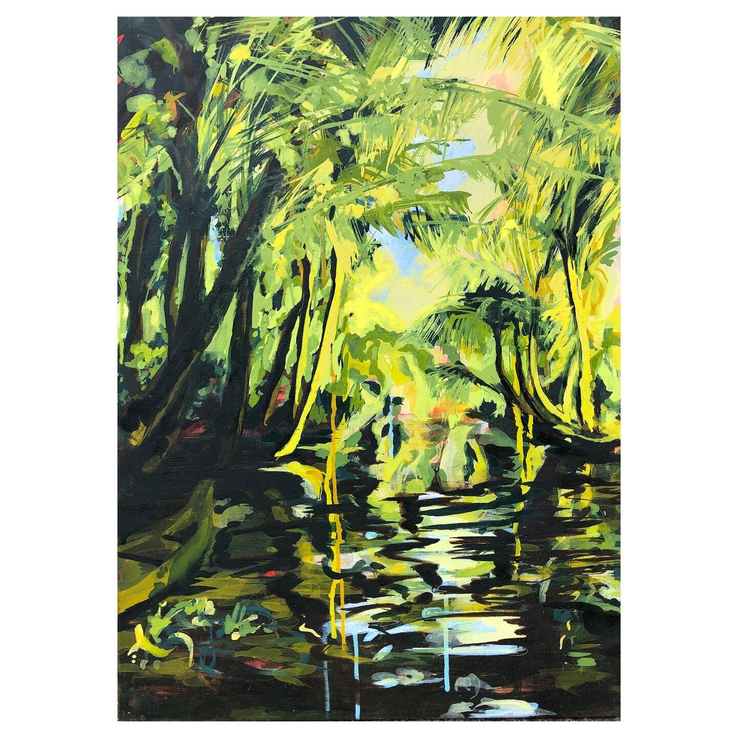 This painting is an invitation for a trip. By boat 🛶 🏝🌺🐠🦜😵&zwj;💫

The Boat, 70x50 cm, oil on canvas. Sold.

#contemporaryart #oilpainting #jungle #rainforest #natureart #womenartists #interiordesign #cobrah2oil #greenart #landscapeart #royalta