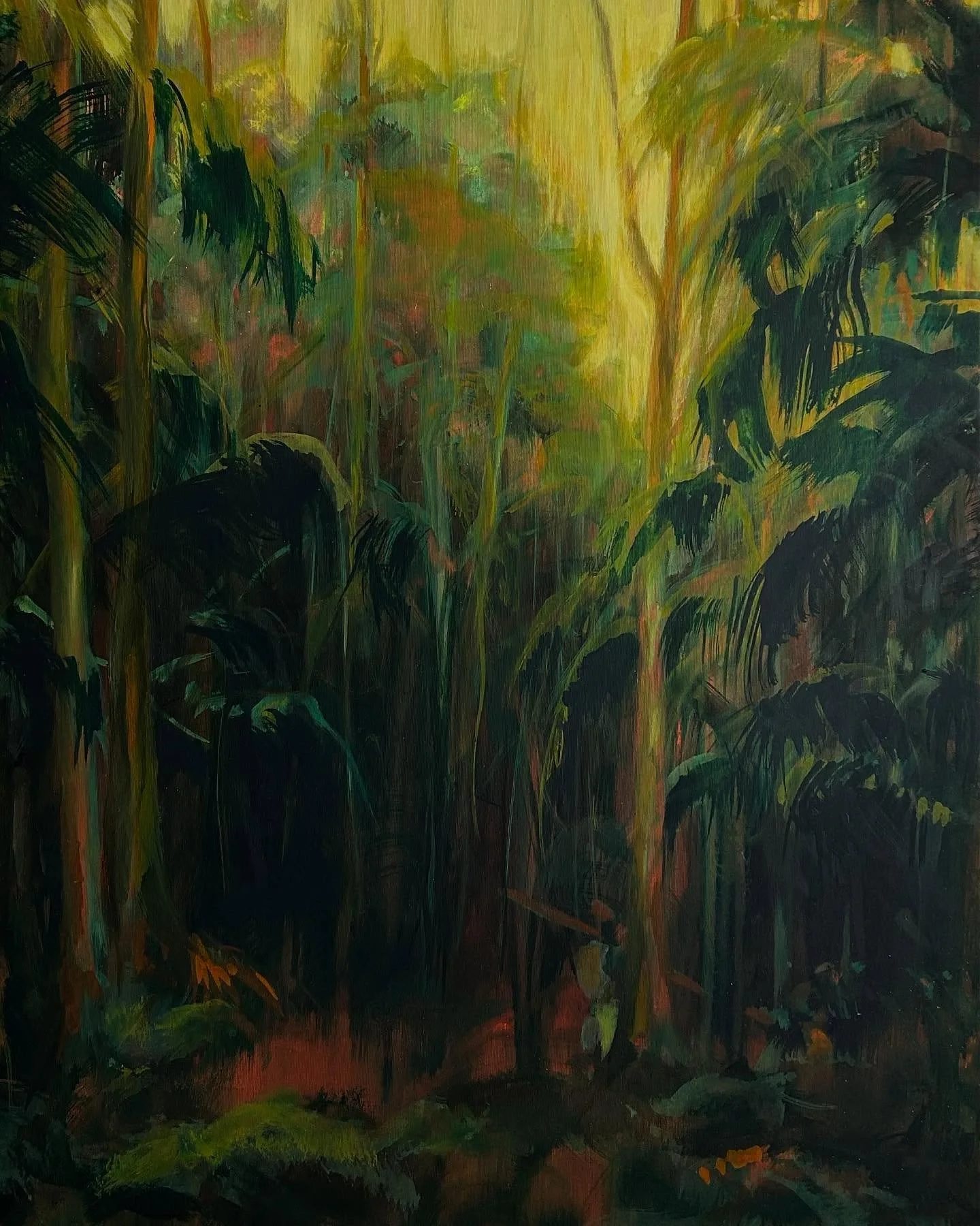 Lost in the whispers of the woods, where shadows dance and secrets linger. 🌲✨✨ What are they searching for in the heart of this vibrant mystery?

&acute;Searching&acute;, 90x70 cm, oil on canvas

#forestmystery #forestpainting #jungleart #intothefor