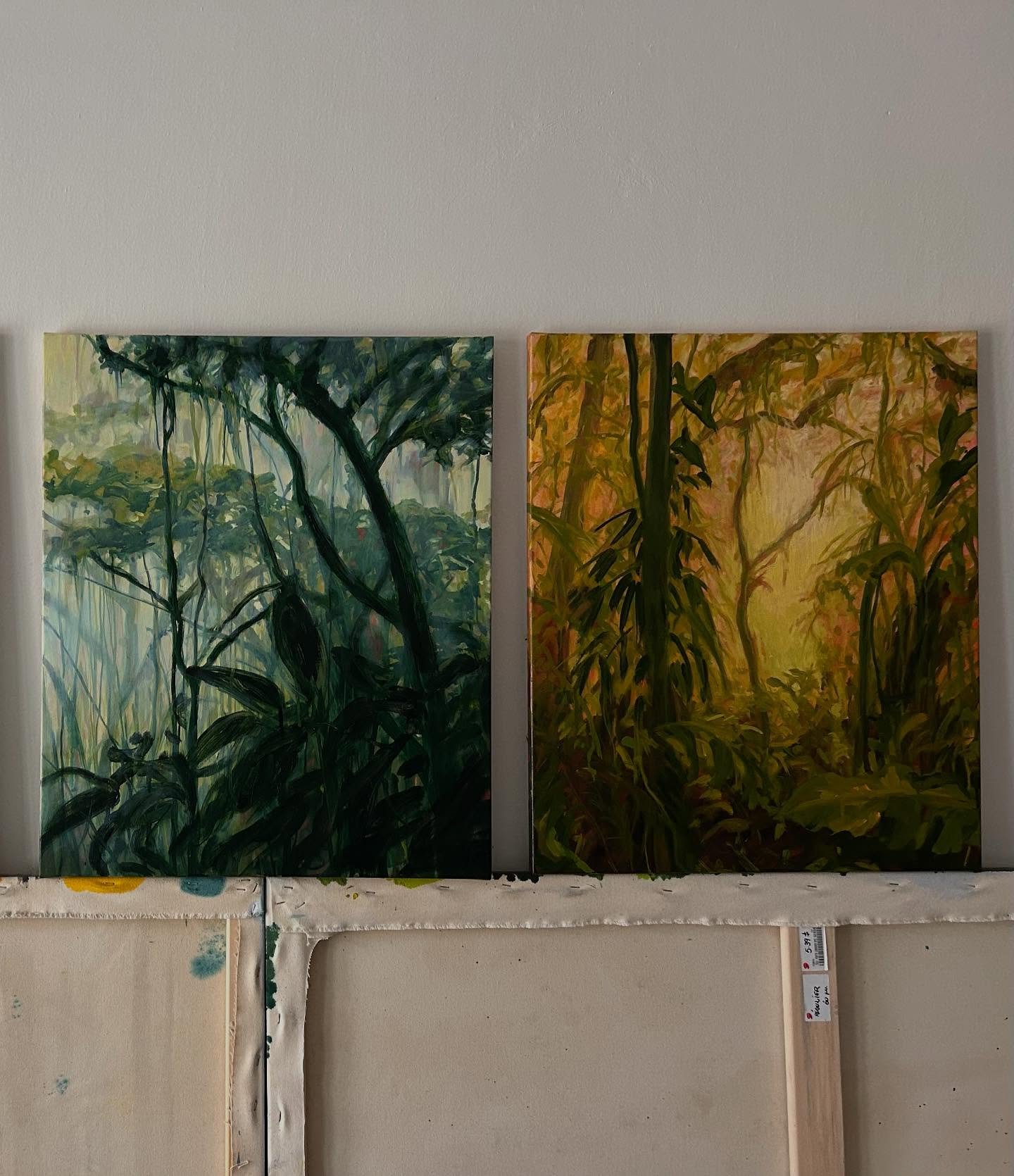 🎨 What happens when two complementary paintings meet? A match made in art heaven! 💕 If you decide to buy either of those 2 paintings, get the pair, please🙏😉!

#ArtLove #ColorfulDrama #PerfectPair #complementary #contemporarylandscape #contemporar