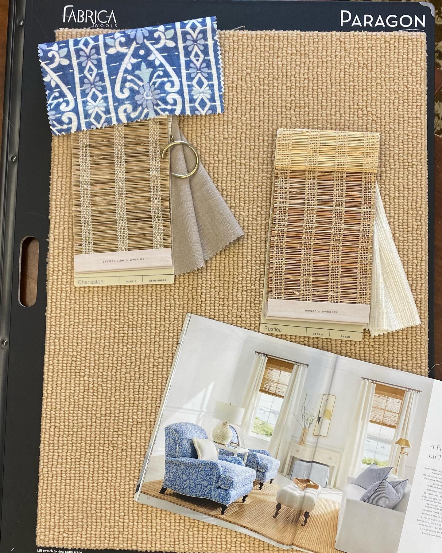 Digging the Serene &amp; Lily vibes we played with today! 

I love seeing natural textural elements like this ribbed wool rug and woven wood shades, complimented and softened perfectly by the right fabrics.

Bring me your room inspiration, I&rsquo;ll