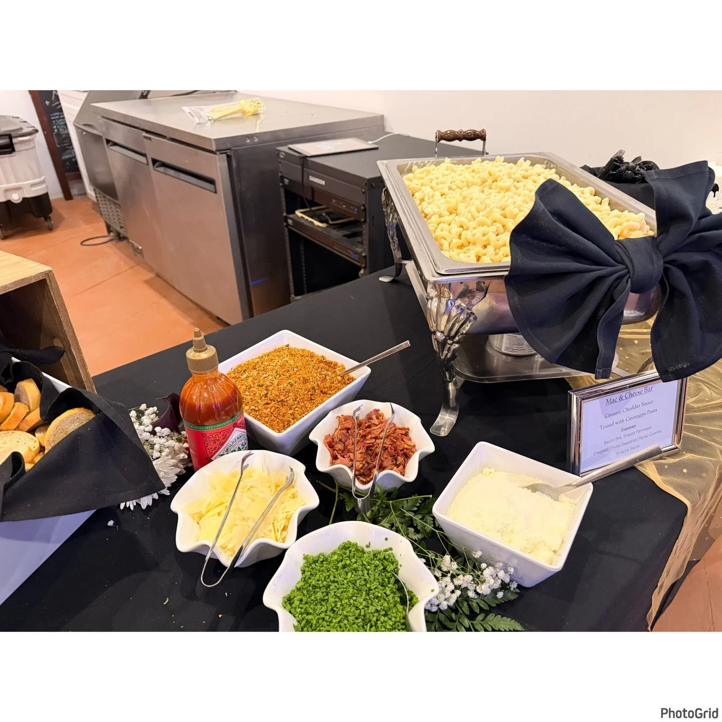 Our Mac &amp; Cheese Bar all set up at @hivepublicmarket! Thank you for having us!