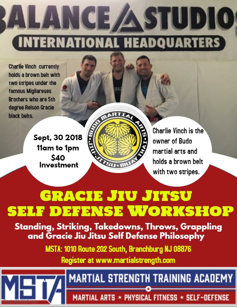 Gracie Jiu Jitsu Self Defense Workshop with Charlie Vinch