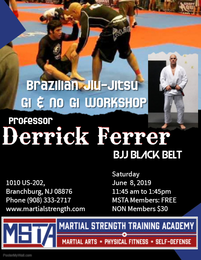 BJJ Gi & No Gi Workshop with Professor Derrick Ferrer