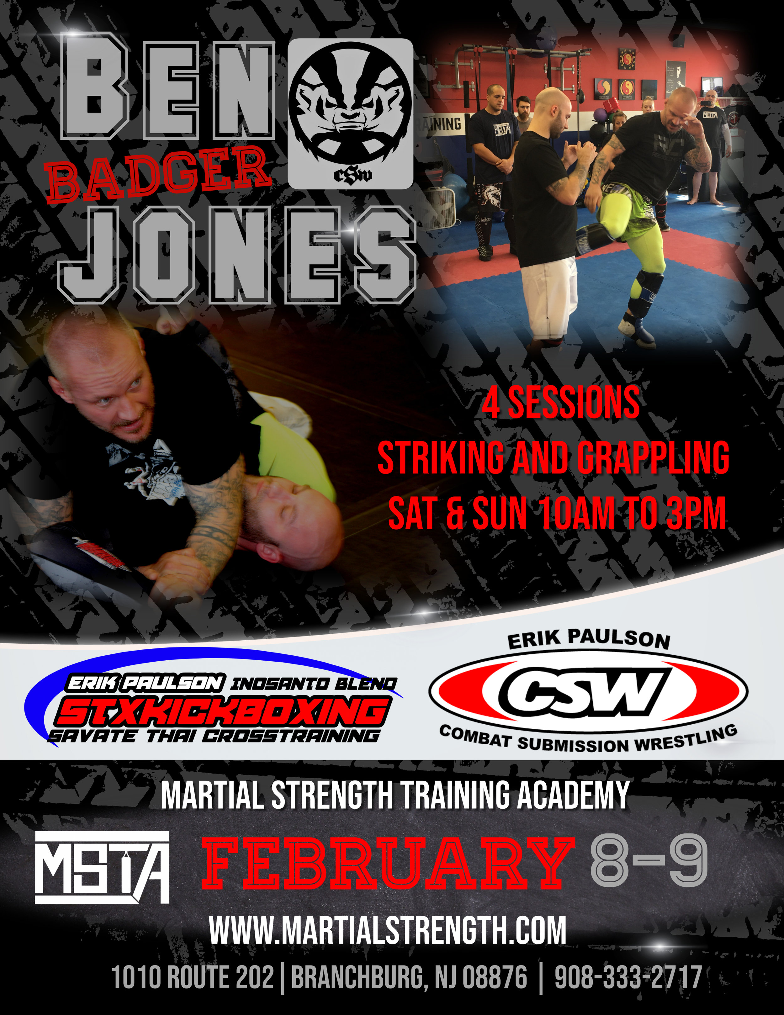 CSW - STX 2 Day Seminar Ben "Badger' Jones CSW Fight Team Coach
