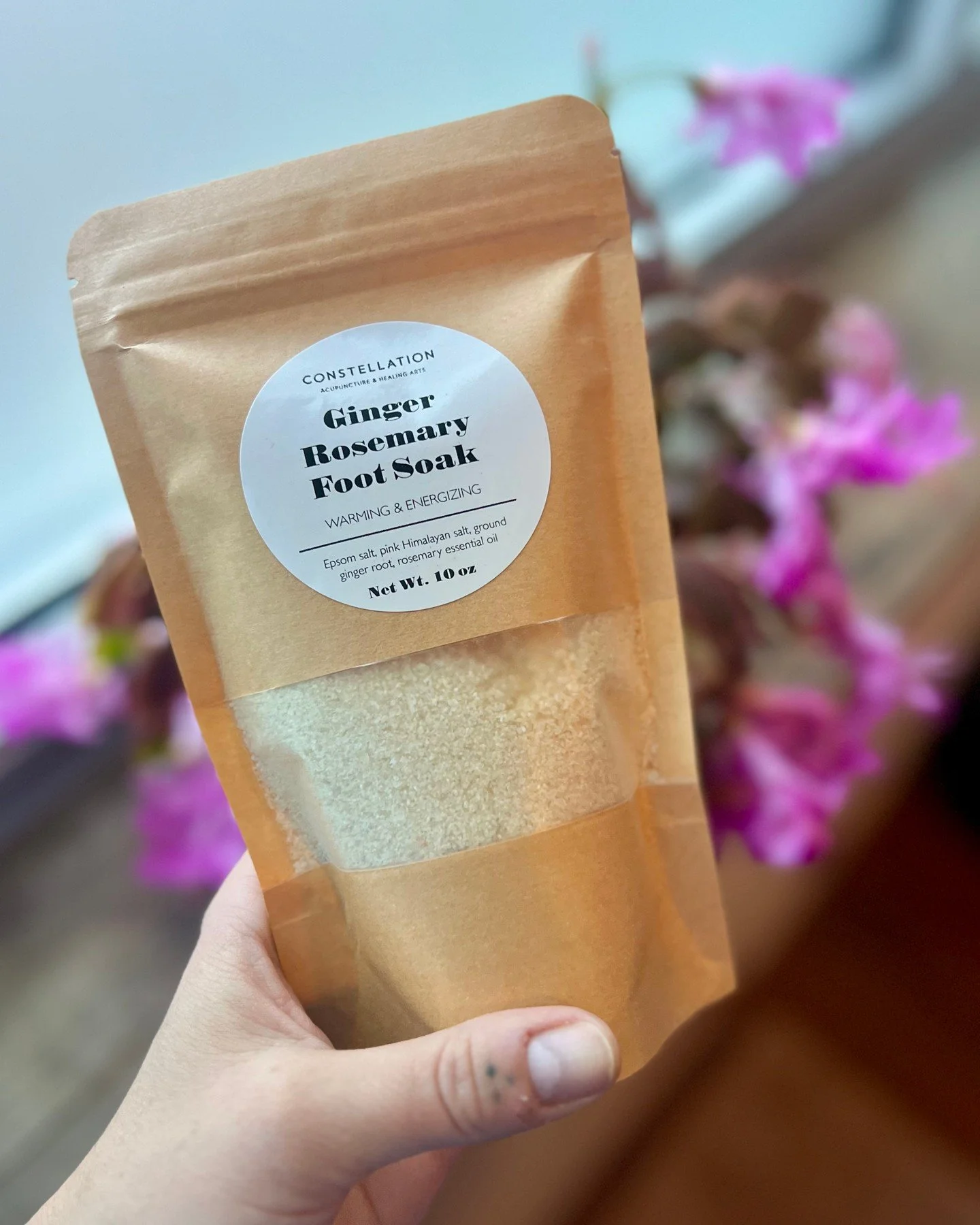 Calling all of you cold feet folks! We have something for you&hellip;.⁠
⁠
Our hand-blended Ginger Rosemary foot soak is a wonderful epsom salt-based soak for cold, aching, and tired feet. Soaking your feet in warm water at night &ndash; especially wi