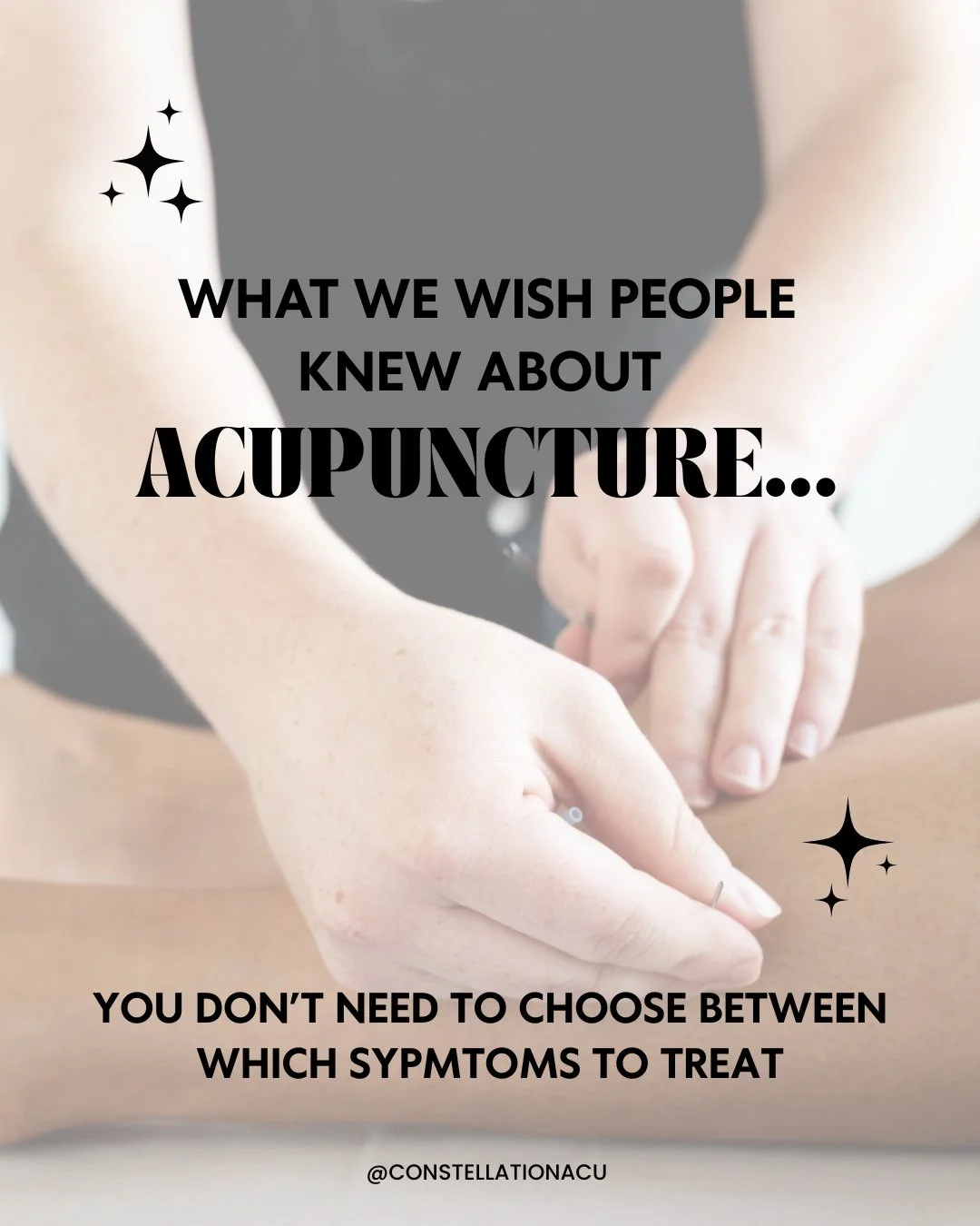 What we wish people knew about acupuncture: you don&rsquo;t have to choose between symptoms! ⁠
⁠
Are you experiencing musculo-skeletal pain AND digestive issues? ⁠
Or maybe you&rsquo;re having headaches AND your sleep hasn&rsquo;t been great lately.⁠