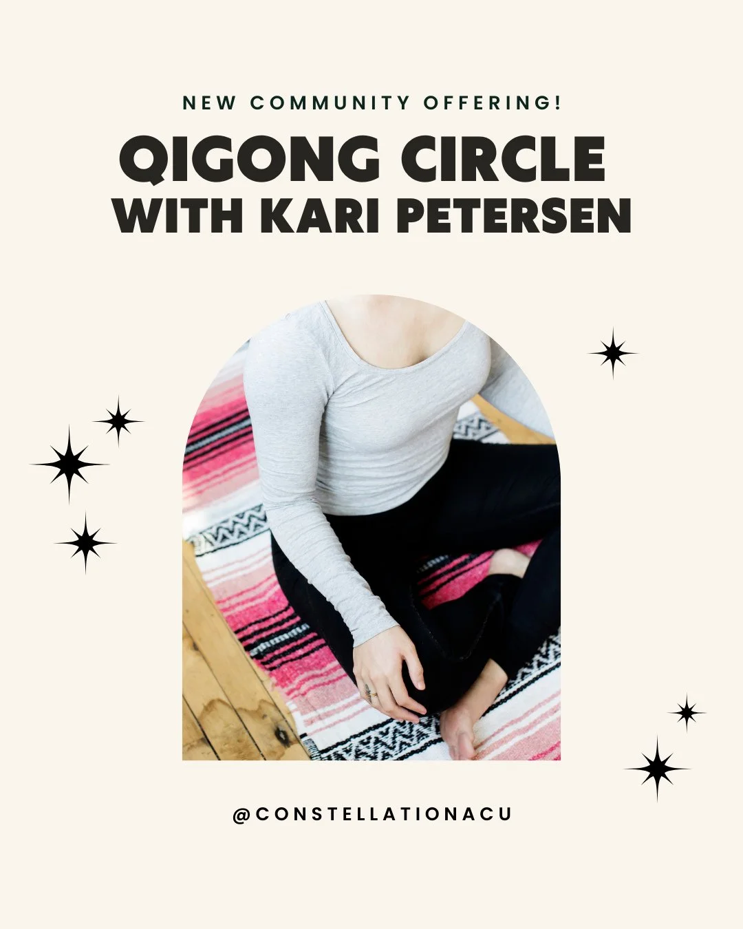 Kari Petersen of Sundog Healing is bringing a biweekly Community Qigong Circle to the classroom! This powerful group Qigong practice and healing is a peaceful, nervous system down-regulating experience. ⁠
⁠
When we practice together, our individual e