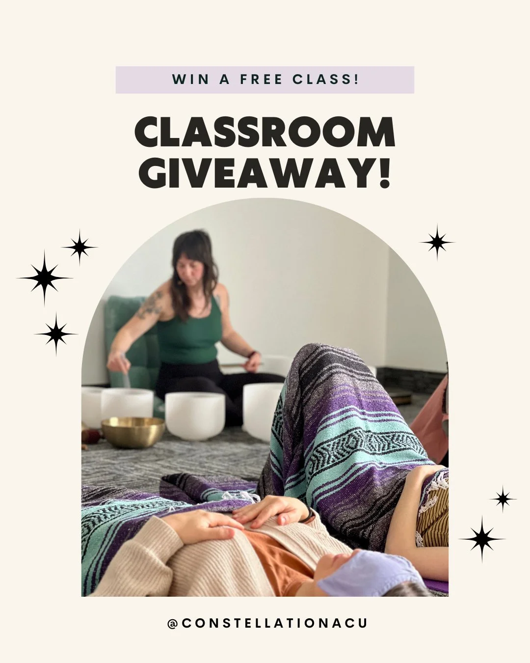 ✨Share to win two tickets to a classroom event! ✨⁠
⁠
We want to have a lil fun and spread the love of the amazing classroom events we have on the schedule, so we&rsquo;re doing a giveaway!⁠
⁠
To enter your name in the drawing: ⁠
⁠
✨Tag someone you lo