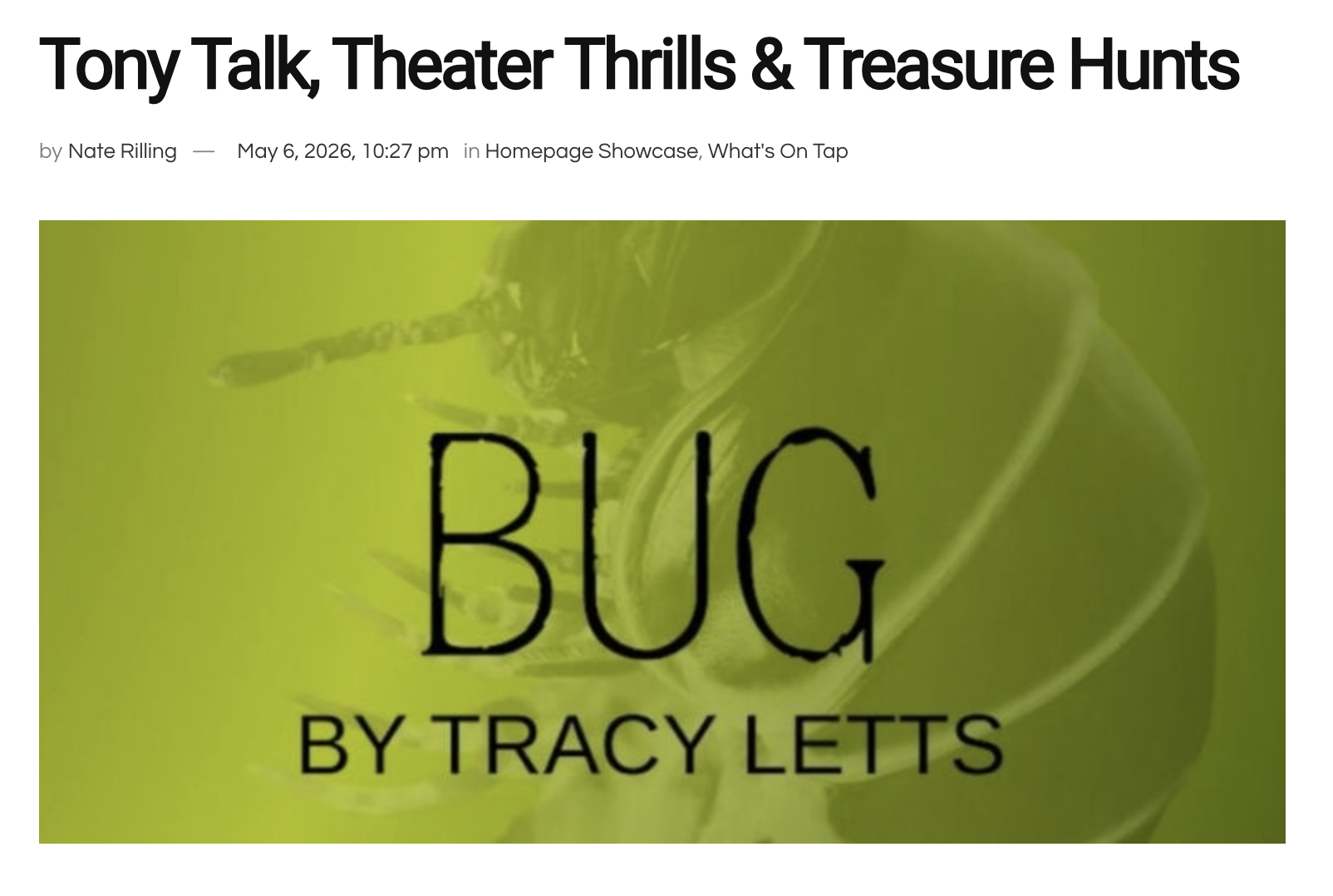 BUG on What's on Tap with Sandy Maxx