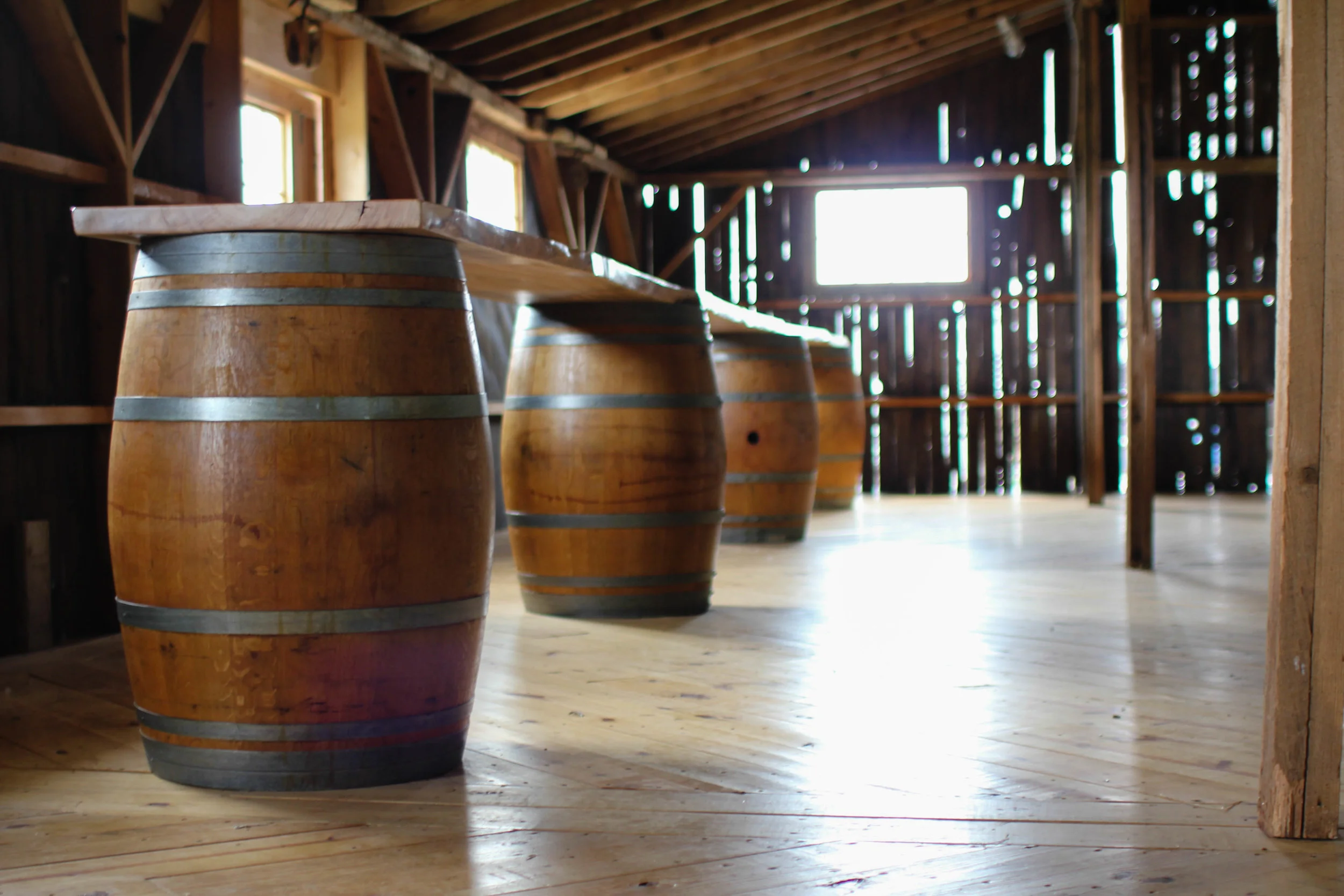 Bar Top on Wine Barrels