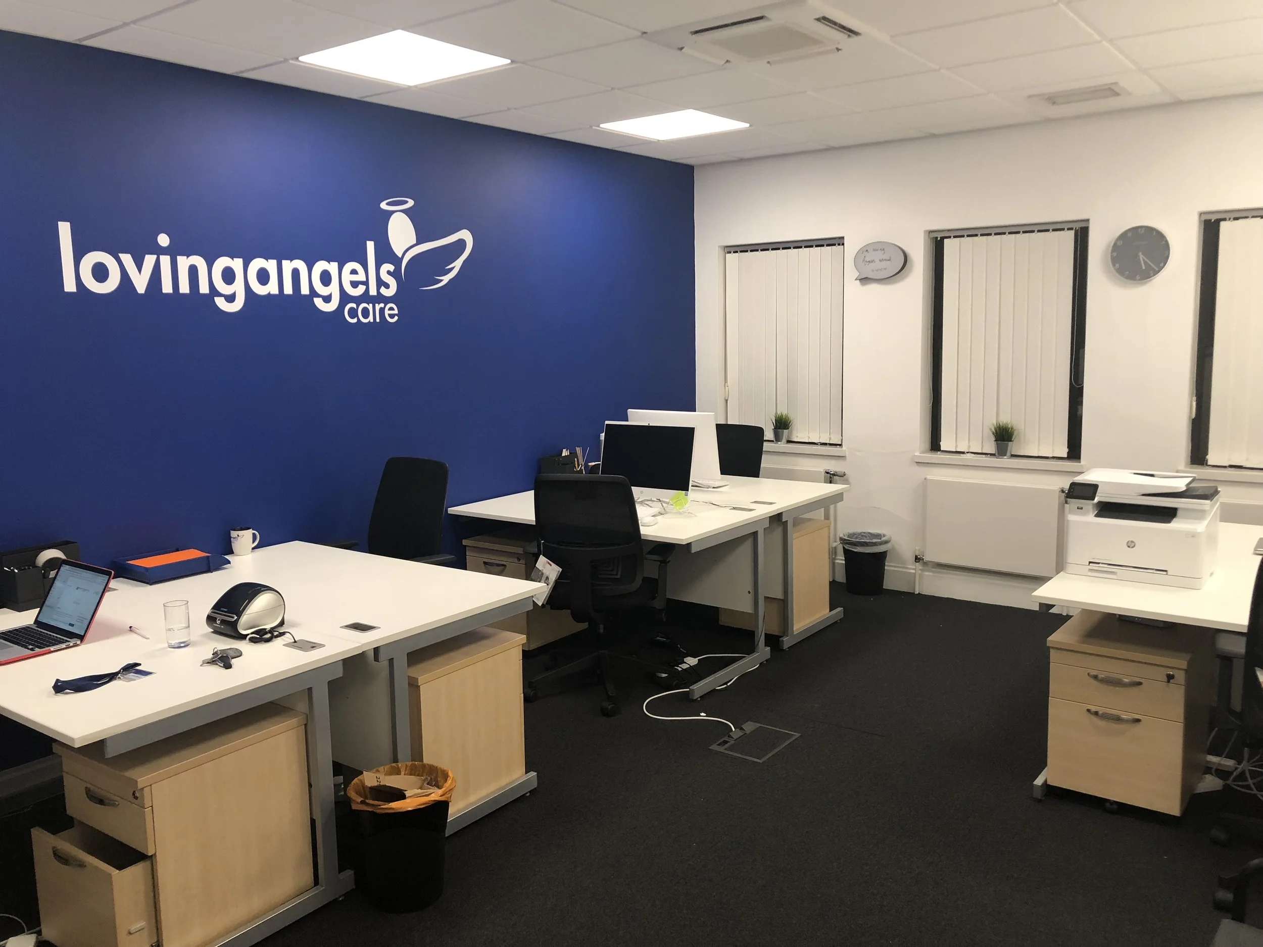 Our current office at Flexspace offices in Moulton Park Northampton. Thank you to the team at MG Signs for the signage.