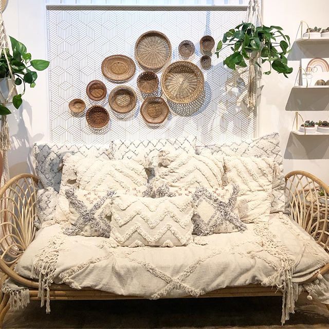 The more pillows the merrier! Loving this cozy little spot for a den/office/nook in your home.